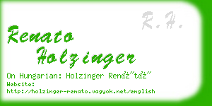 renato holzinger business card